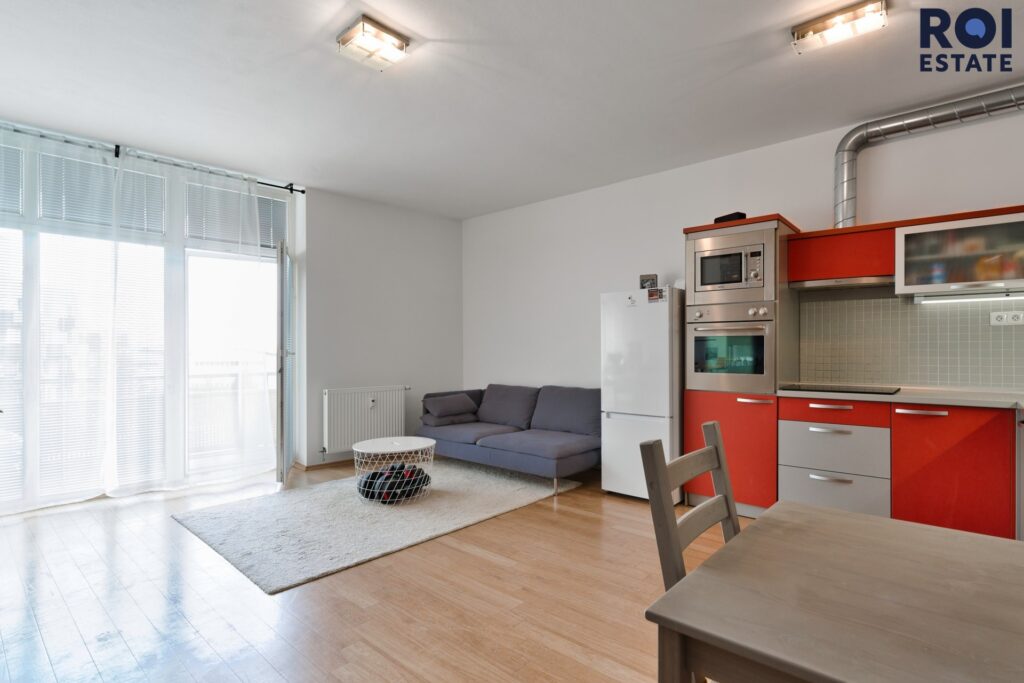 Prodej bytu 1+kk, 40 m² + terasa 8 m² – Brno – Slatina